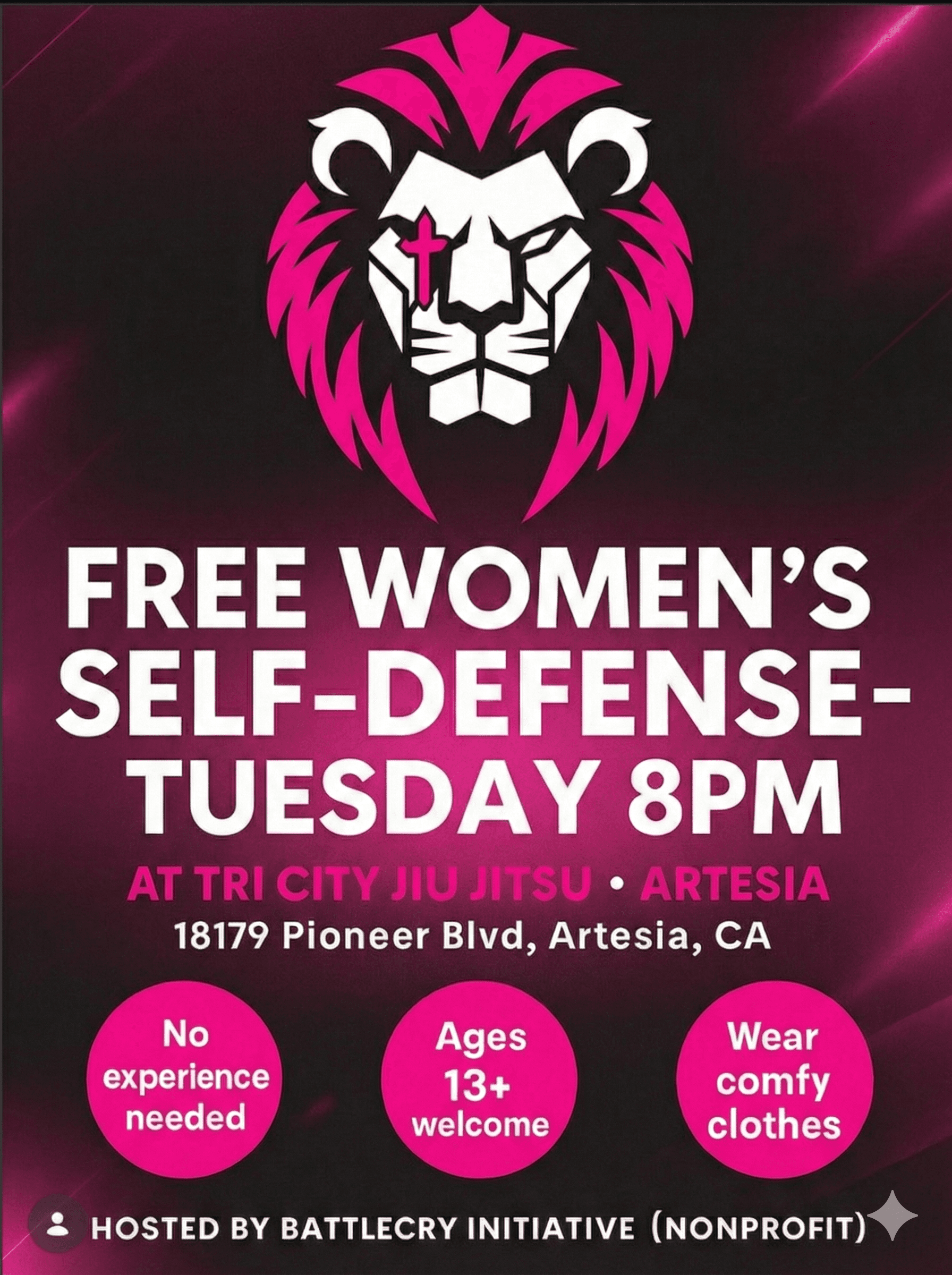 Free Women's Self-Defense flyer